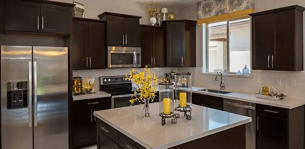 Cabinet painting results with freshly painted kitchen cabinets in Green Bay, WI
