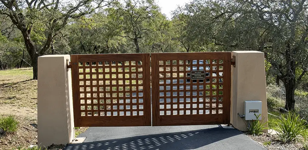 Driveway gate installation for a residential property in Green Bay, WI