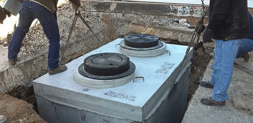 Grease trap installation for a commercial property drainage system in Green Bay, WI